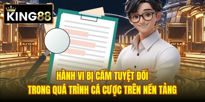 Hành vi bị cấm tuyệt đối trong quá trình cá cược trên nền tảng