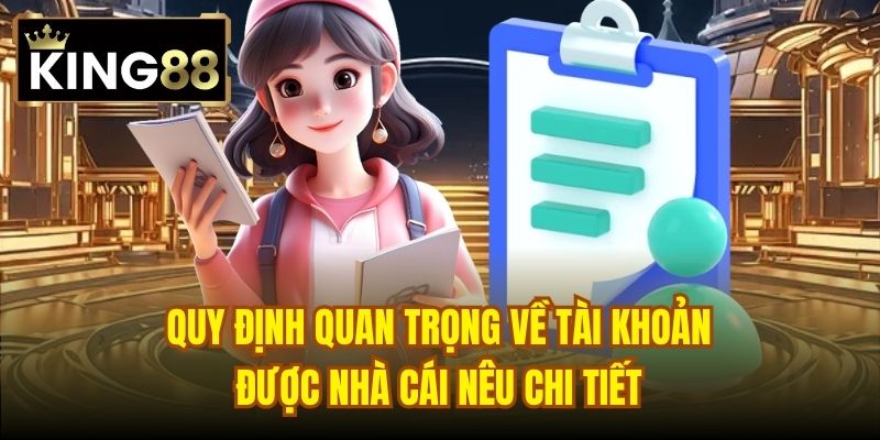 Quy định quan trọng về tài khoản được nhà cái nêu chi tiết